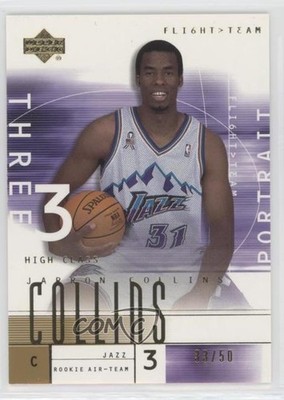 2001 Upper Deck Flight Team Gold 33/50 Jarron Collins (Portrait) Rookie RC 0nr3