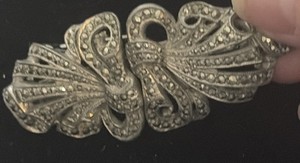 Vintage Art Deco Retro Marcasite Duette Clip Brooch 1930/40’s