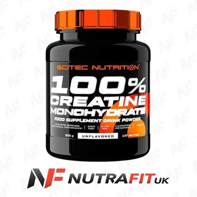 SCITEC NUTRITION 100% CREATINE MONOHYDRATE micronized unflavoured vegan 500g