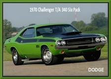 1970 Dodge Challenger Ta 340 Toolbox - Refrigerator Magnet 42 Mil