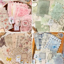 400 Pcs Floral Scrapbook Paper Stickers, 4 Packs Scrapbook Supplies Kit, Ju...