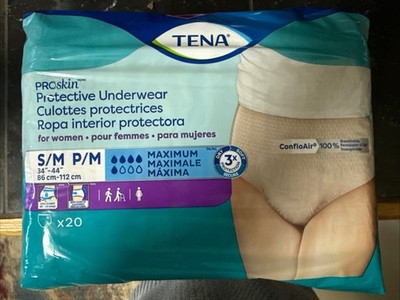 Tena ProSkin Protective NIGHTUnderwear Women ConfioAir 20CT Breathable SZ S NEW