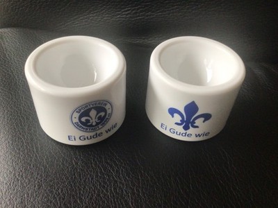 2 Stück Lilien Eierbecher von Koziol, SV Darmstadt 98, Ei Gude wie, Fan, Ostern