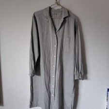 Margaret Howell Gray Check Cotton Long Shirt Dress Used Fair
