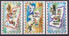 Liberia 1996 Y&T 1431, 1432, 1433 neuf ** - Campagne pour le désarmement et la p