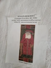 Primitive Rug hooking pattern Skinny Santa 