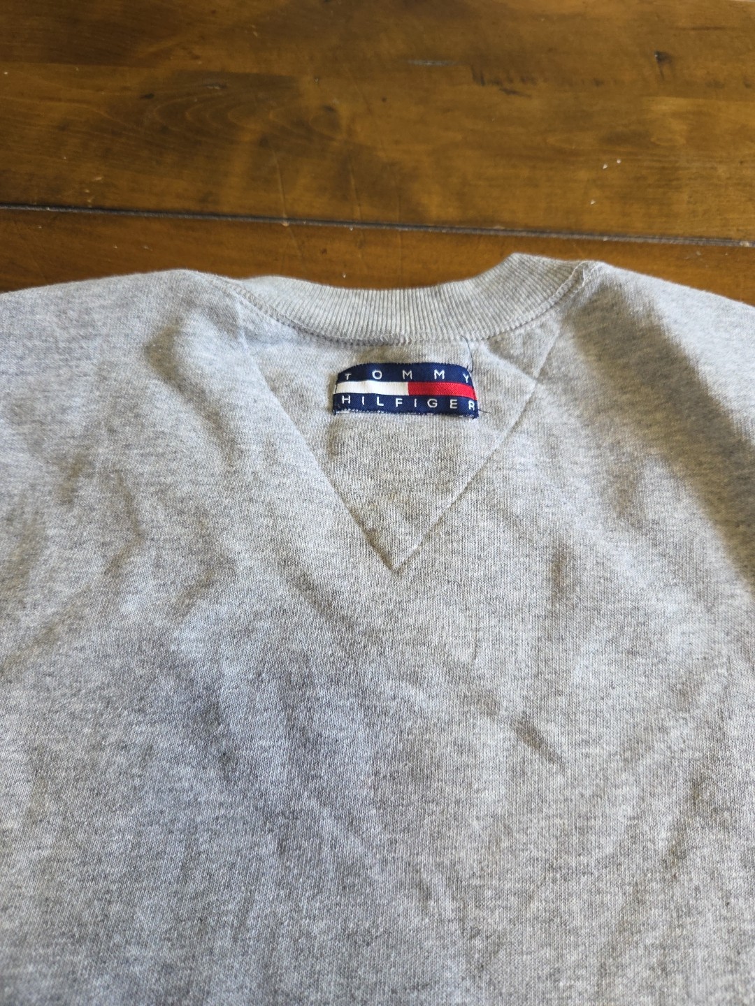 Vintage 90s Tommy Hilfiger Made in USA Heavyweight Shirt Large L Big Logo Flag image 7