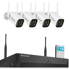 5MP Wireless IP Security Camera System CCTV Monitor Home Wifi 10CH NVR 1TB HDD