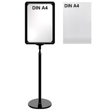 VP764U= Plakatständer DIN A4 schwarz mit U Tasche Plakatrahmen Kundenstopper