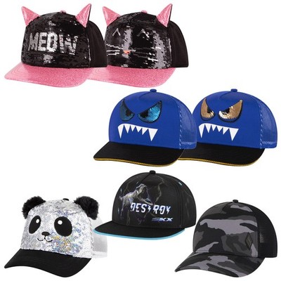 Skechers Junior Jungen Mädchen Kinder Cap verstellbar Basbeall Mütze Einheitsgröße