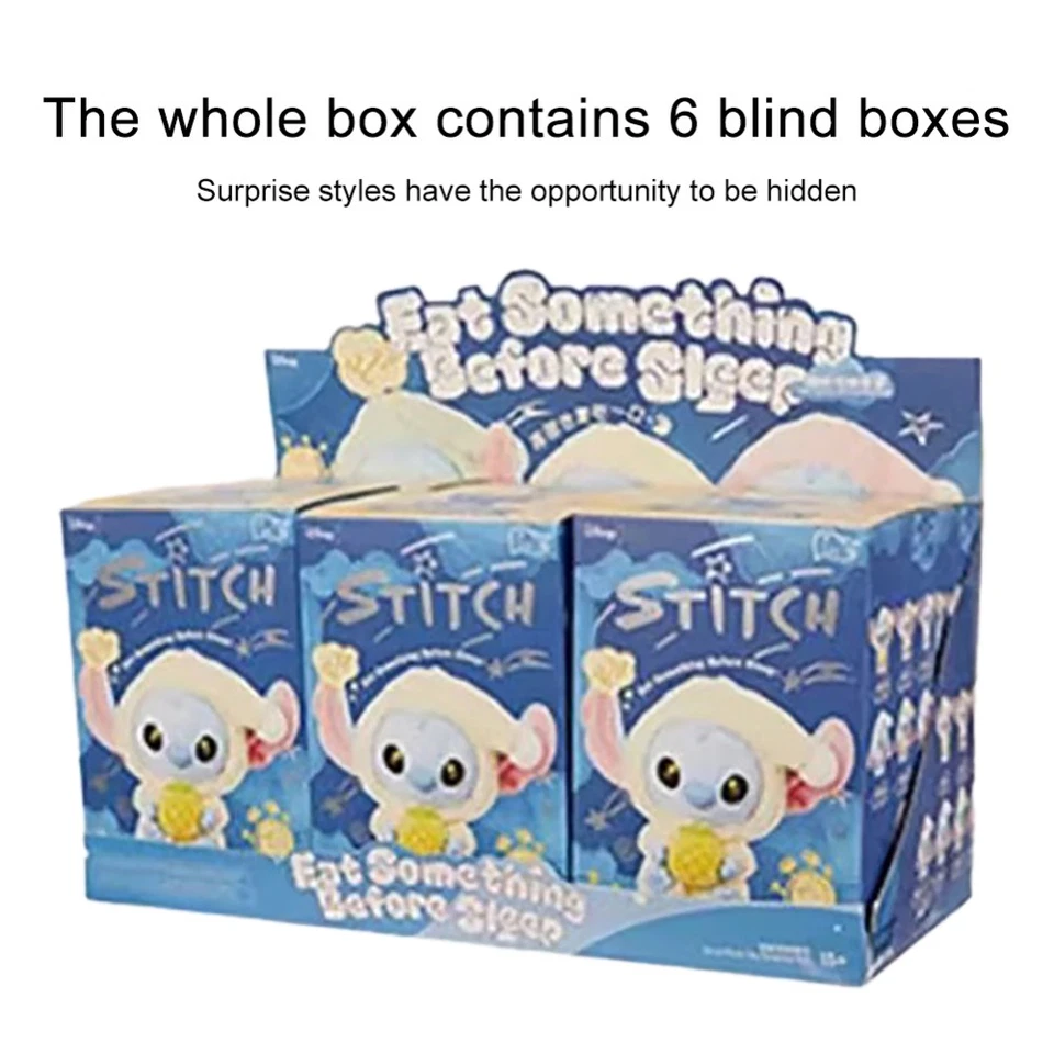 Miniso Stitch Eat Something Before Sleep Series Vinyl Figure Confirmed Blind Box - image 2 of 4