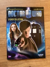 Topps Doctor Who Matt Smith Sticker Album  approx 70% complete + poster 