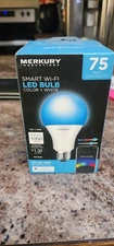 Merkury A21 Smart WIFI 11W LED Bulb Color + White 75 Watt Equivalent 1050 Lumens