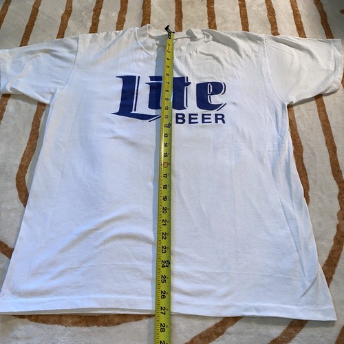 Vintage 1980's Miller Lite Beer 50/50 Shirt Promotional Shirt Made in USA OSFA - Picture 6 of 6