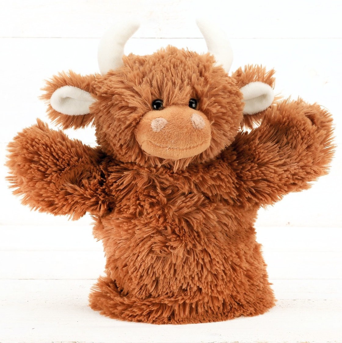 HIGHLAND Coo puppet Highland cow hand puppet cows plush puppets soft toys cows