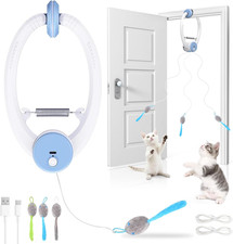 Interactive Cat Toys for Indoor Cats, Automatic Electric Flying Bird Feather Wan