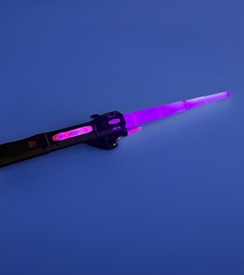 Connectible Black Retractable Glowing Lightsaber with Sound Effects