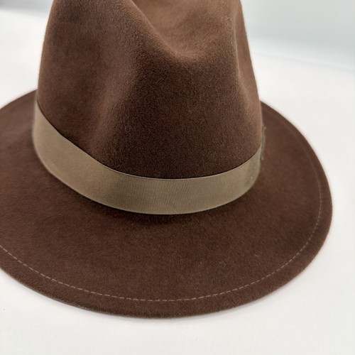 VTG Orvis Lite Felt 100% Wool Fedora Fishing Hat Packable Size L Made USA - Picture 4 of 11
