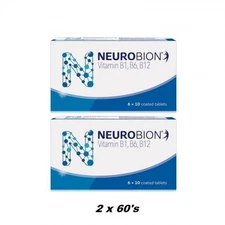 2x Neurobion Vitamin B1, B6, B12 Nerve Relief, Numbness & Tingling 60's EXP 2027