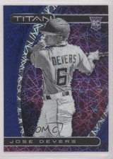 2021 Panini Chronicles Titan Blue Velocity Prizm Jose Devers #8 0y59