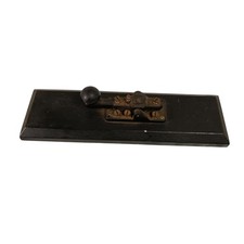 Vintage Telegraph Morse Code Keyer Black Wooden Base Retro Collectable Item