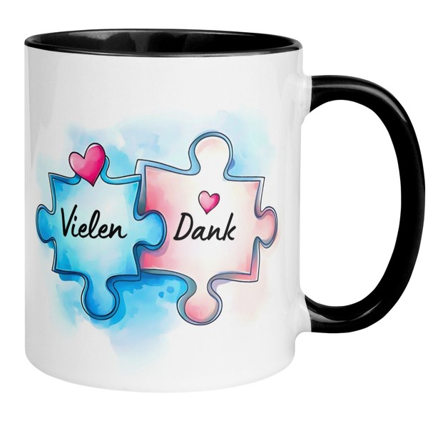 Tasse Danke – „Vielen Dank Als Puzzleteile“ – DankeschöN Geschenke Becher-image