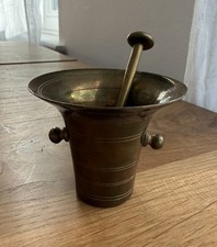 Vintage Kleiner Messing Mörser mit Stößel Pistill 5,3 cm
