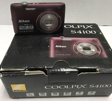 Nikon COOLPIX S4100 14.0MP 5X Wide Optical Zoom Digital Camera Touch Screen Plum