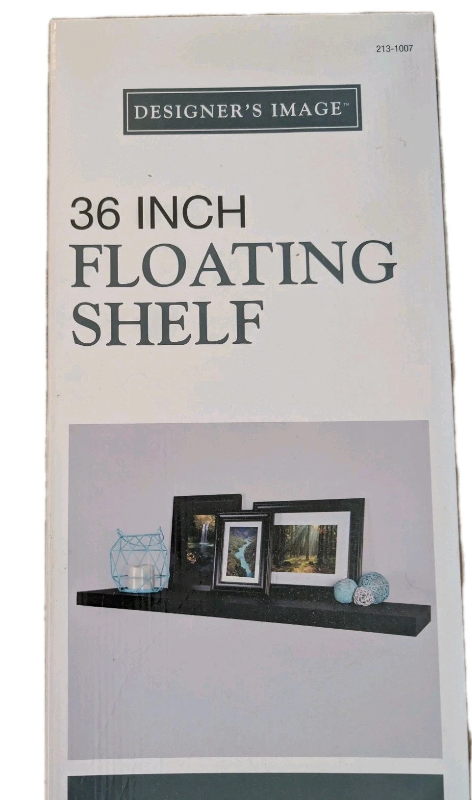 Designers Image 36 inch Black Floating Shelf for Wall Mounting