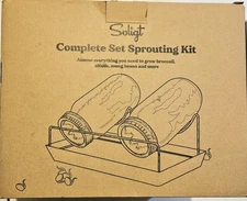 ** NEW ** SOLIGT Complete Set SPROUTING KIT Broccoli Alfalfa Mung Beans and More