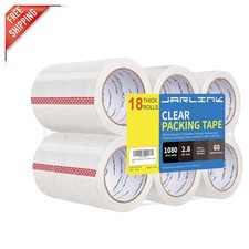 Durable Clear Packing Tape 18 Rolls Perfect for Sealing Shipping Needs