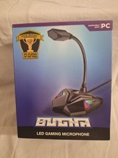 RGB Glowing Adjustable Flexible Bugha LED Gaming PC Microphone with Braided Cord