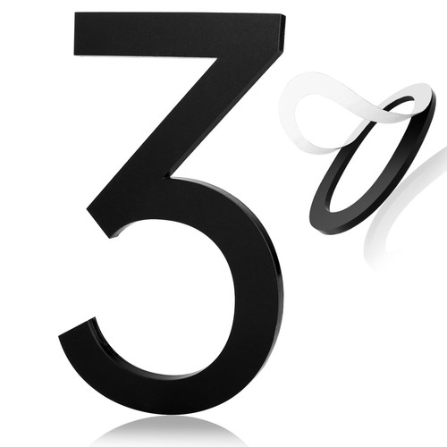 Self Adhesive House Number 6 Inch House Numbers for Outside Acrylic Modern Ma...