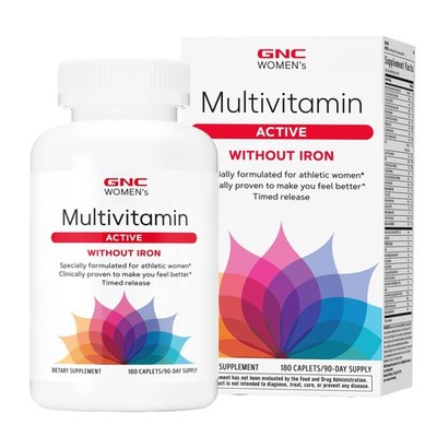 GNC Women's Multivitamin Active Without Iron, Supports an Active Lifestyle, 3...