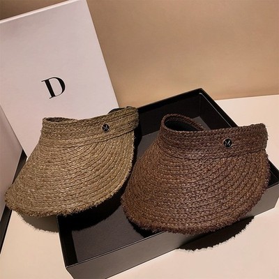 Straw Hare Hat Women's Summer Travel Beach Harr Sunshade Straw Hat 