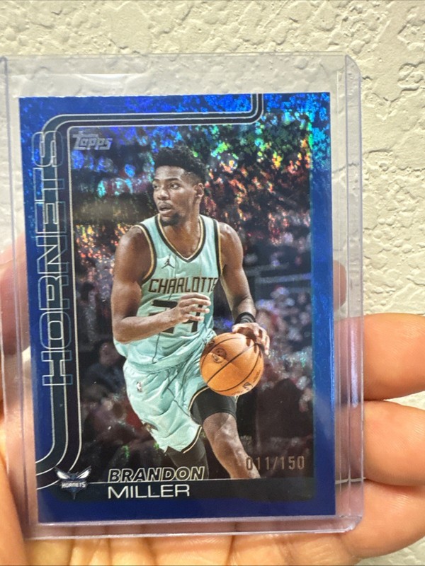 2025 Topps Brandon Miller - Blue Wave - Hornets Rare Parallel /150