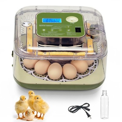 12 Egg Incubator with Auto Turning,Refill, Temperature & Humidity Control -Green