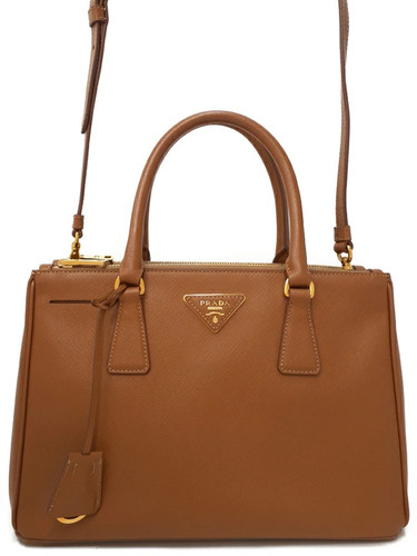 Prada Galleria 2-Way Saffiano Leather Brown Shoulder Bag Women's #TB2899