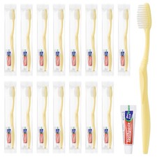 Disposable Toothbrush with Toothpaste Set, Individually Wrapped Soft Bristles...