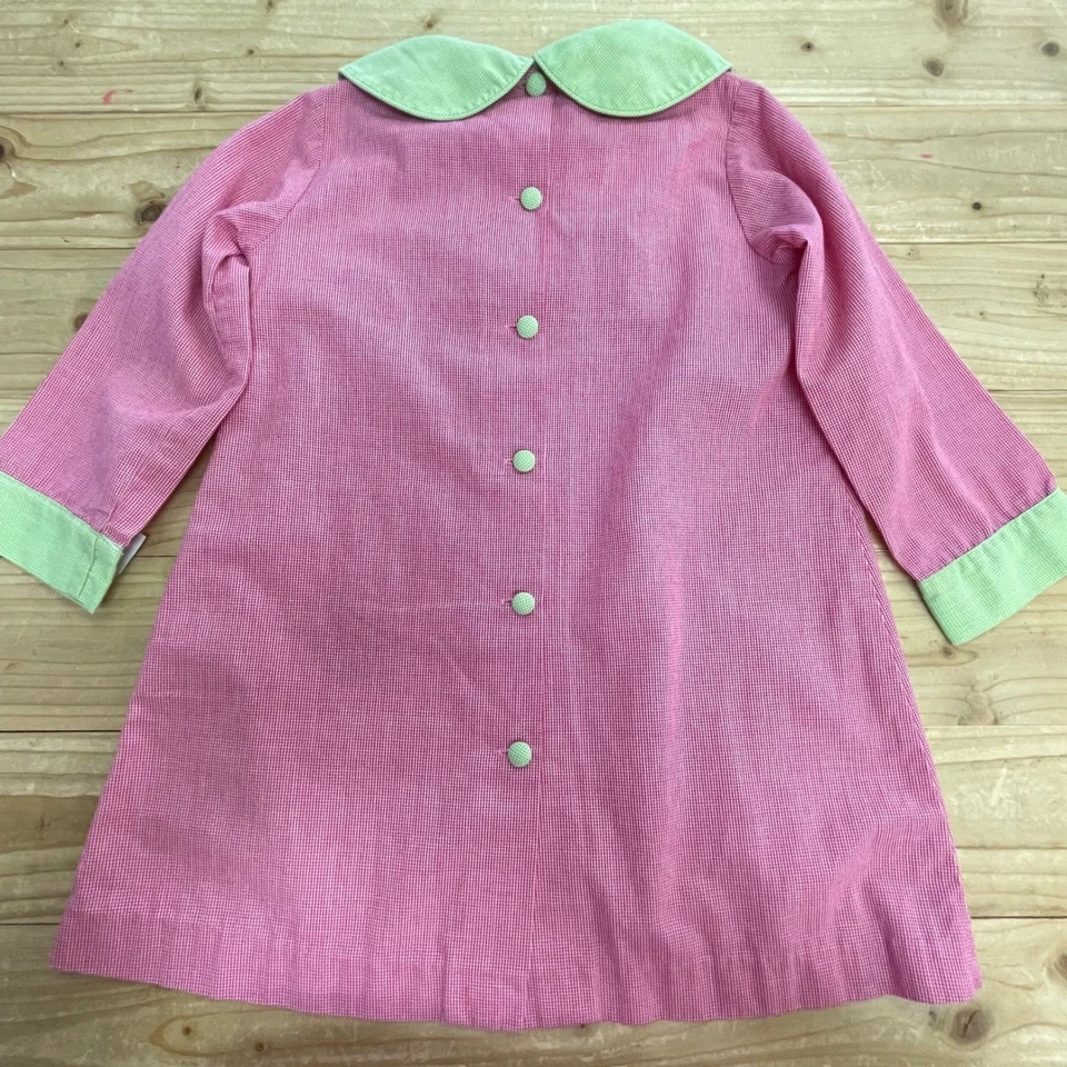 Vestido Secret Wishes Niñas 3T Rosa Guinga Cupcake Bordado Borde Verde Foto 2 de 4