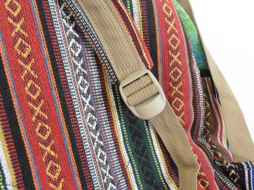 Hemp Backpack Large Nepalese Rucksack Tree of Life Print - Picture 7 of 9