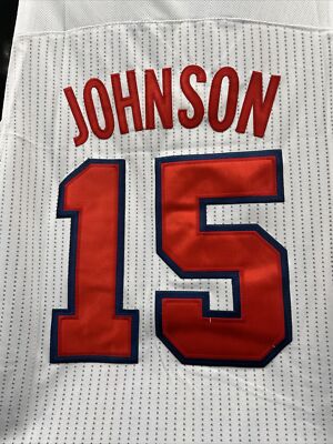 Men's Nike Magic Johnson #15 White USA Basketball Olympic Team