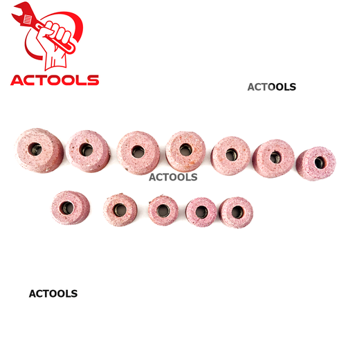 Valve Seat Grinding Stones 12pcs With Stone Dresser & 6pcs Pilots