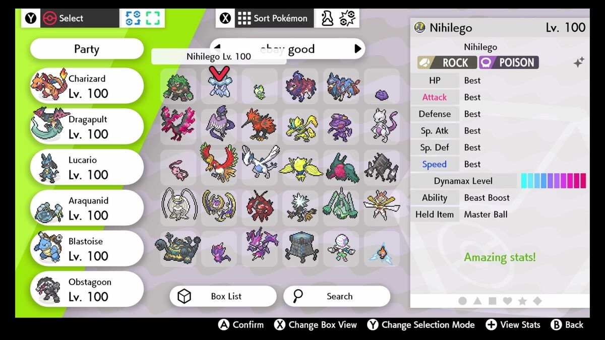 POKEMON SWORD and SHIELD ✨SHINY✨ Nihilego w/ Best IVs. Any held item