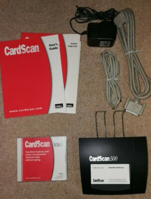 Corex Cardscan 500 Visitenkarten Scanner mit Software und Handbüchern etc.