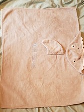 Pottery Barn Kids Hooded Towel gray Shark Bath Wrap personalize William EUC