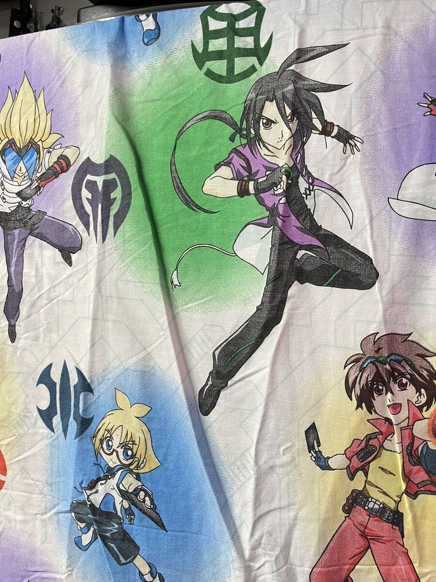 Bakugan Battle Brawlers Character Twin Bed Sheet Anime Cotton Blend RARE!