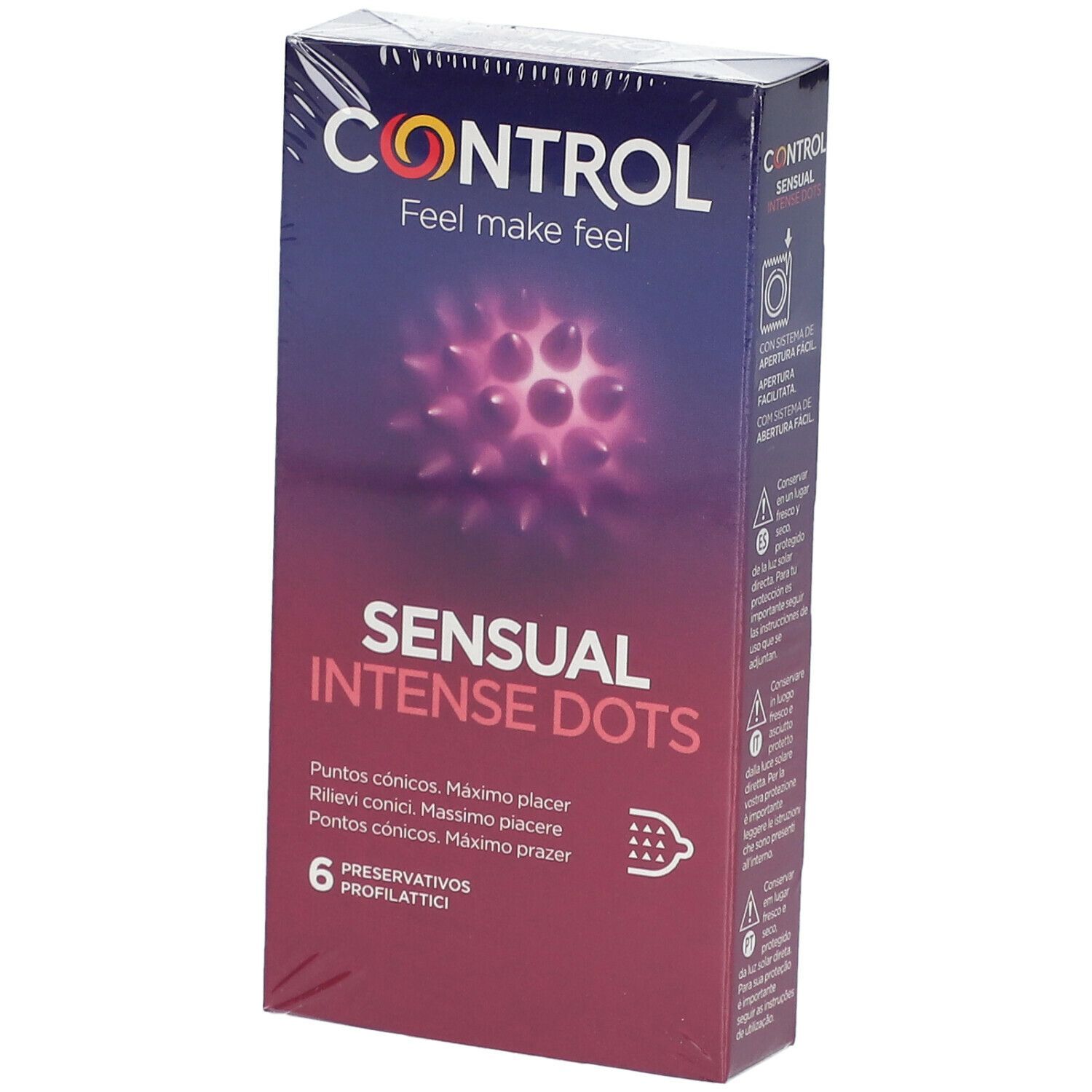 Sensual Intense Dots Control 6 Profilattici