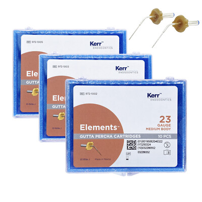 Endo Gutta Percha Gauge Cartridge 23/25GA Elements Obturation 10pcs/pack