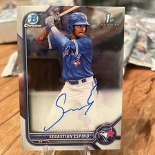 2022 Bowman Chrome Sebastian Espino 1st Prospect Auto #CPA-SE Blue Jays